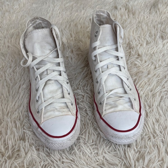 Converse Chuck Taylor‎ All Star High Top Sneakers White Canvas Classic Women 8 - Picture 2 of 9